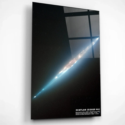 Atlas Cosmic Glass Wall Art – Premium Tempered Glass Print - Minteefy