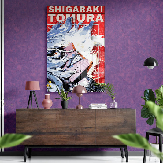 Tomura Shigaraki — “Chaos Unleashed” Glass Wall Art