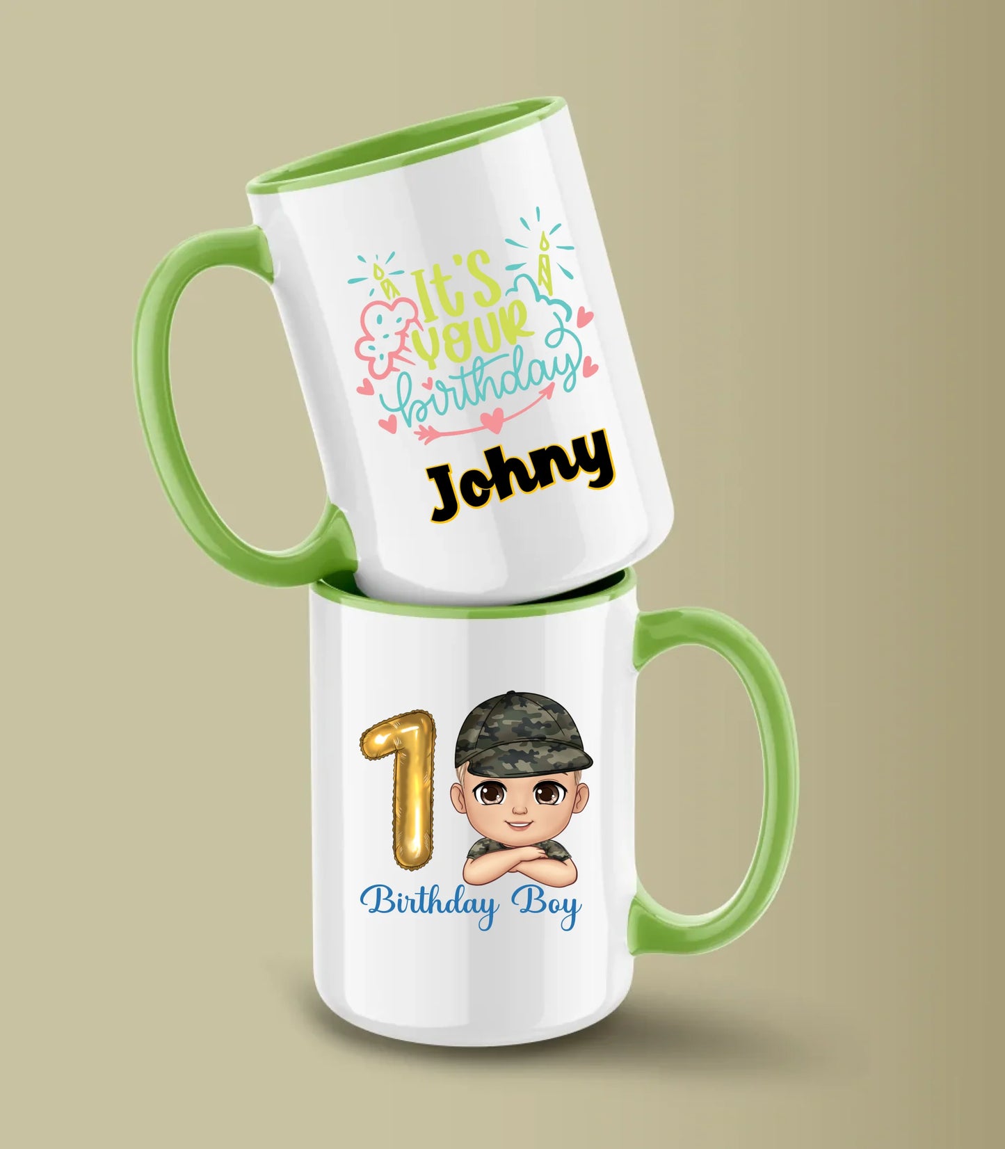 Glossy Two 15oz Mug Mockupgreen