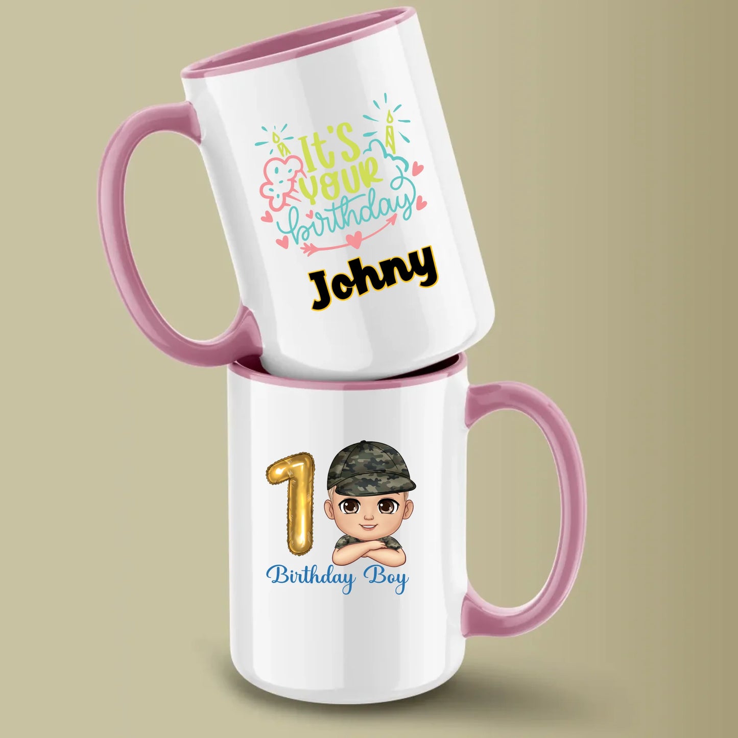 Glossy Two 15oz Mug Mockup pink