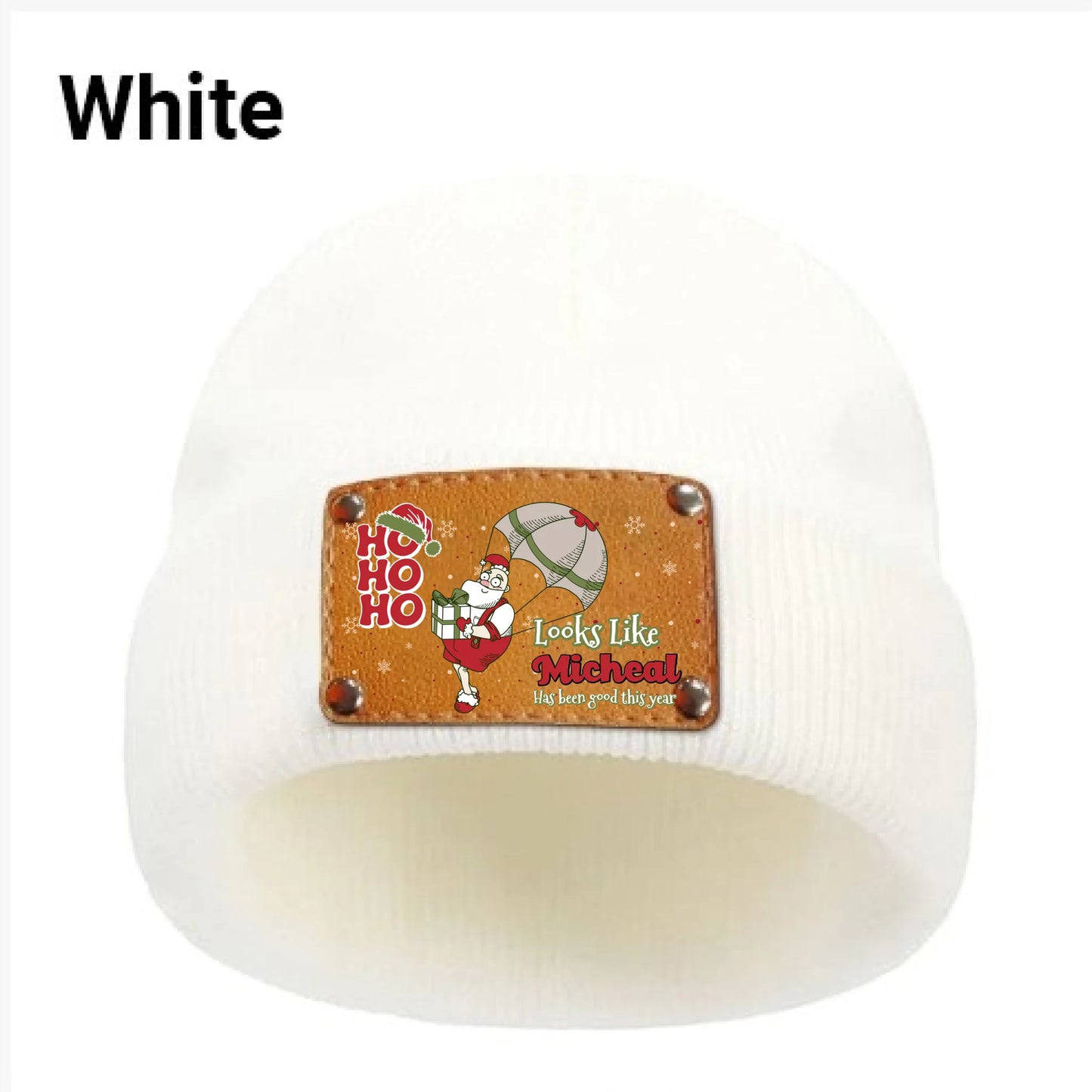 white beanie