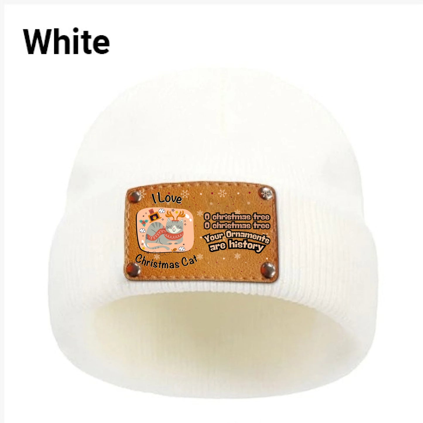 white beanie