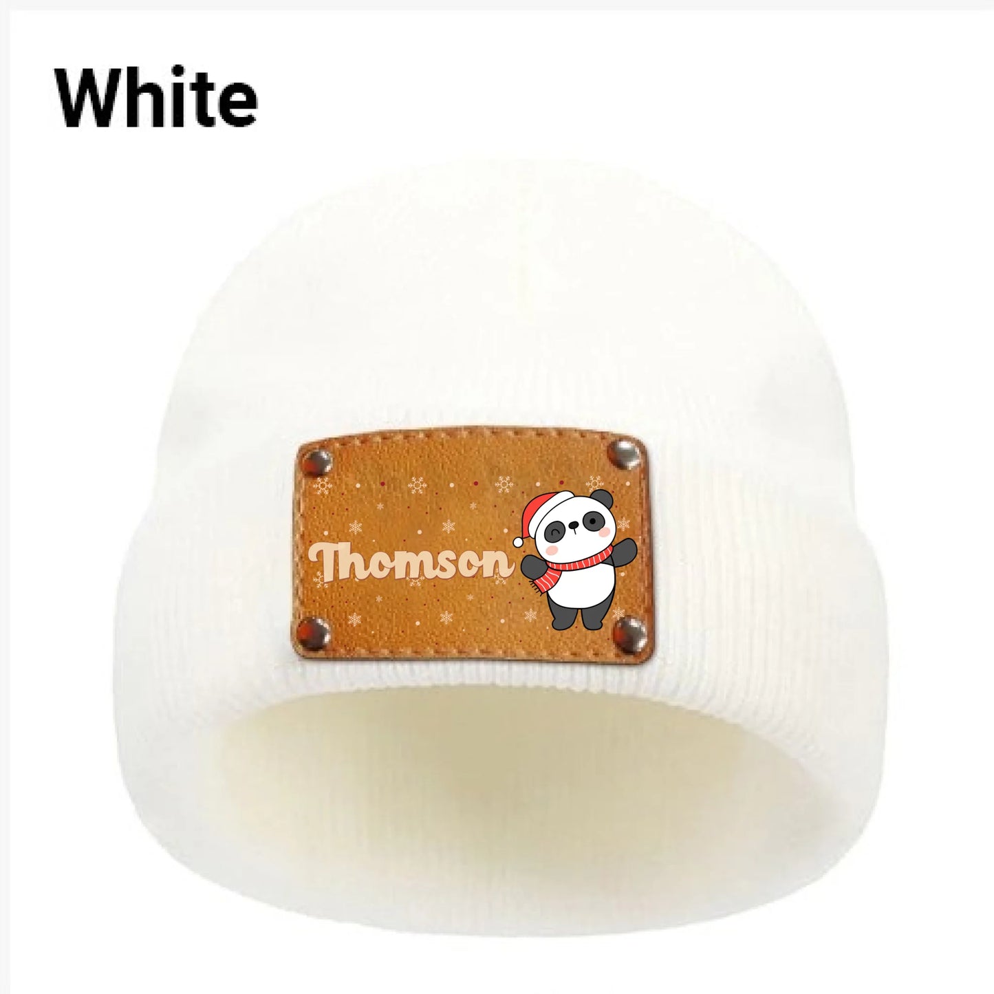 white beanie