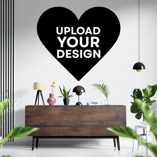 Custom Heart Glass Art – Personalized Glass Wall Decor.