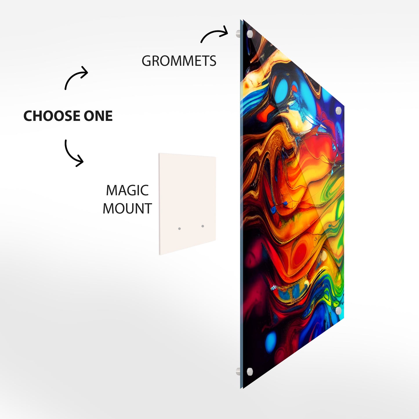 Color Explosion Abstract Art – Modern Glass Art