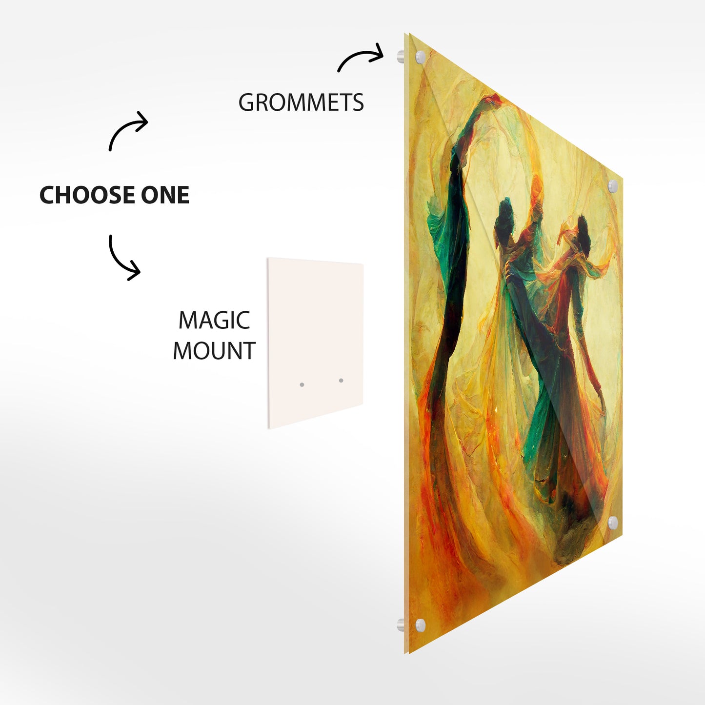 Radiant Dance Energy – Abstract Movement Glass Wall Art