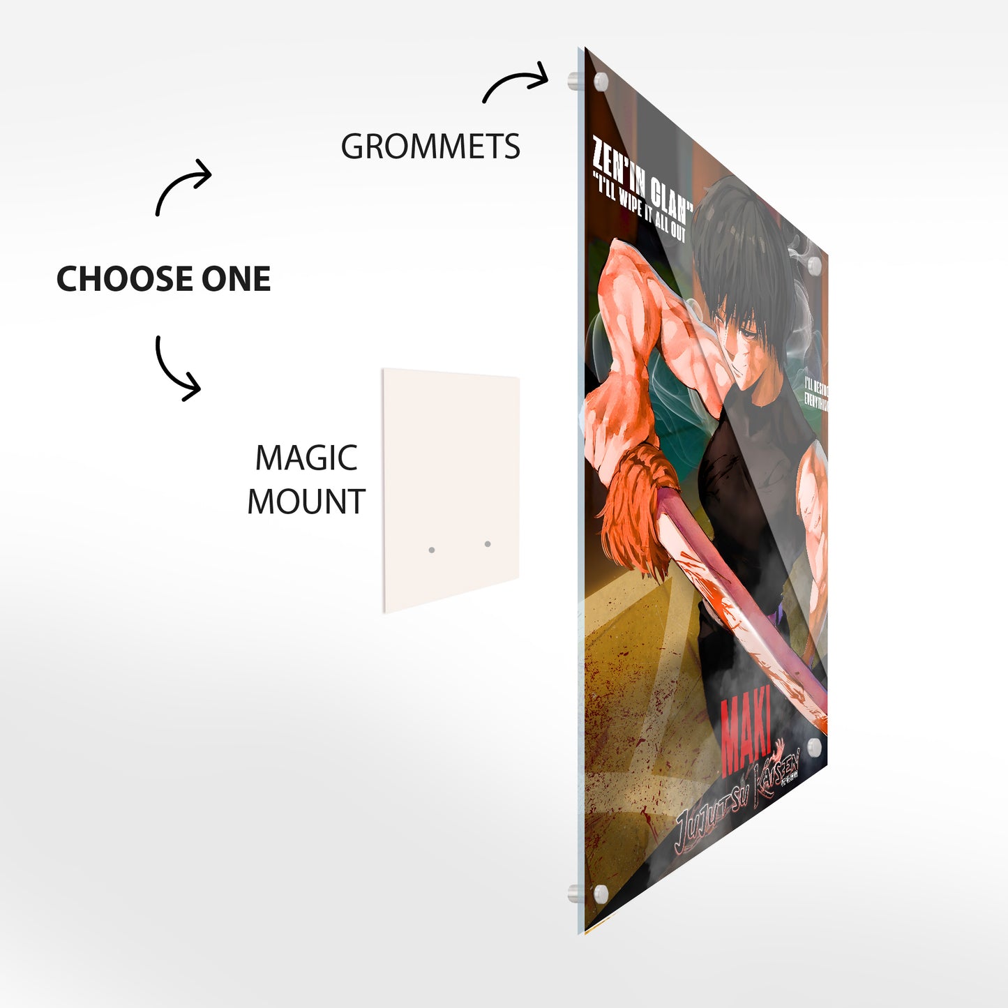 Maki Zenin Glass Wall Art