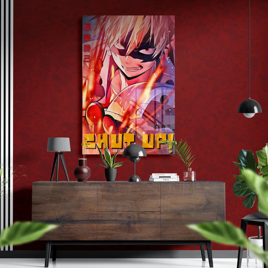 Bakugo ‘Shut Up!’ Glass Wall Art