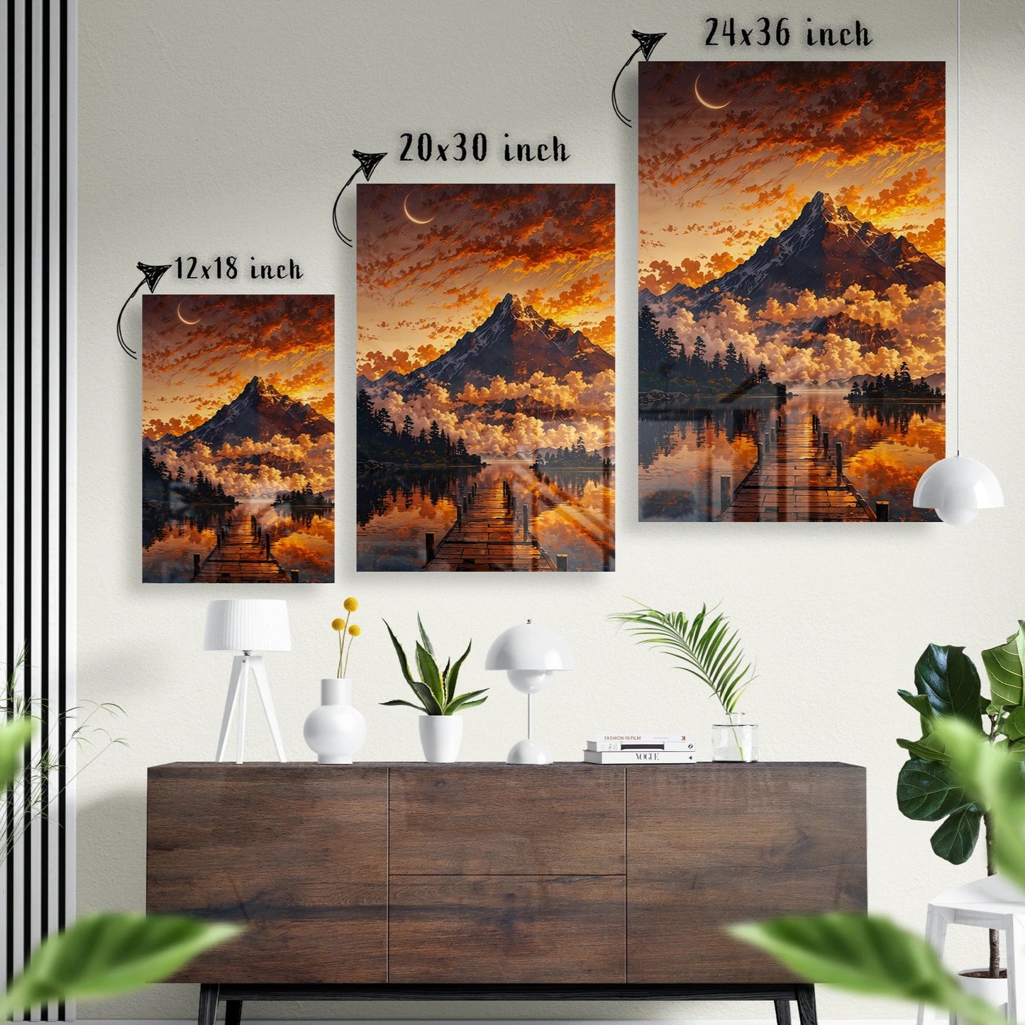 Celestial Reflections Glass Poster
