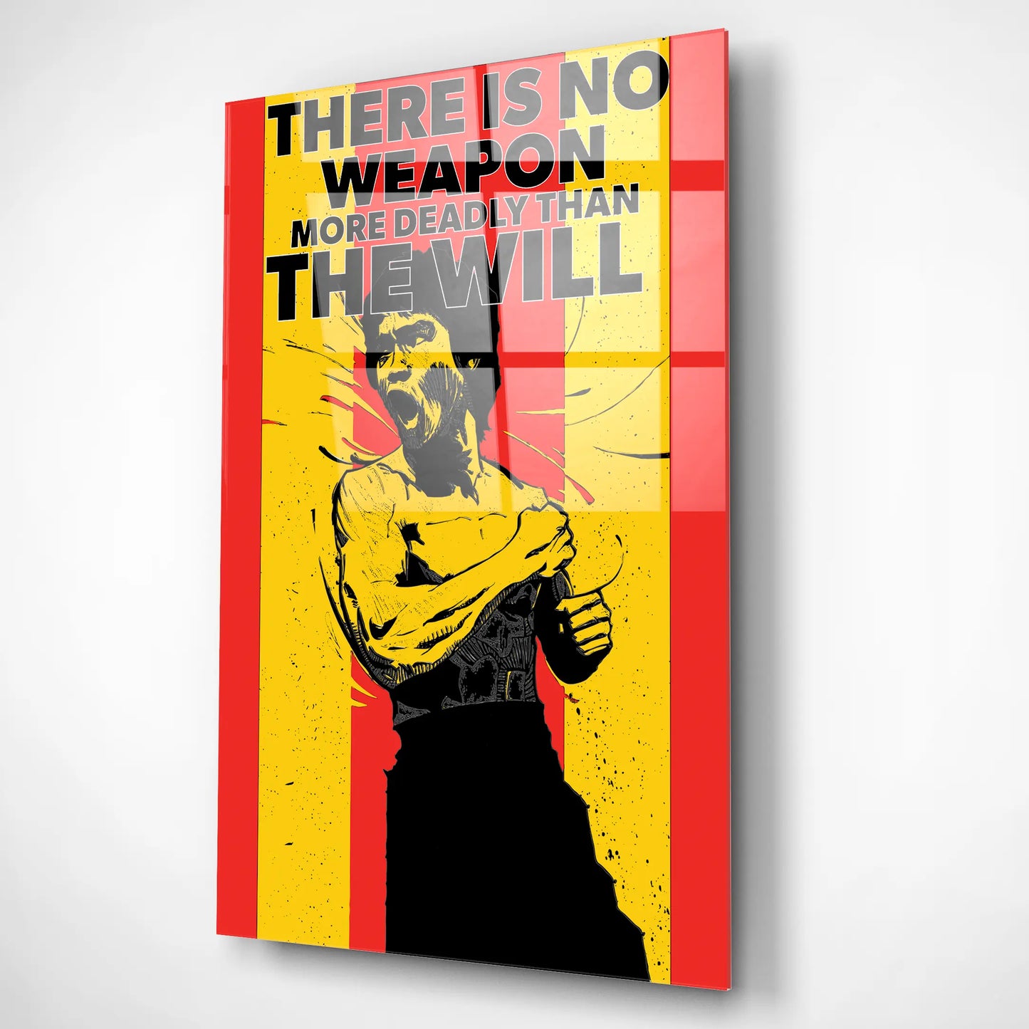 Unstoppable Will- Bruce Lee Glass Art