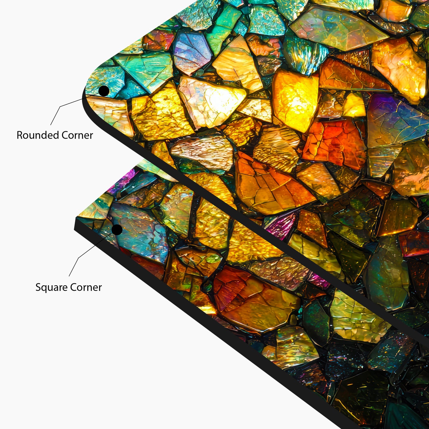 Prismatic Abstract Mosaic Glass Wall Art