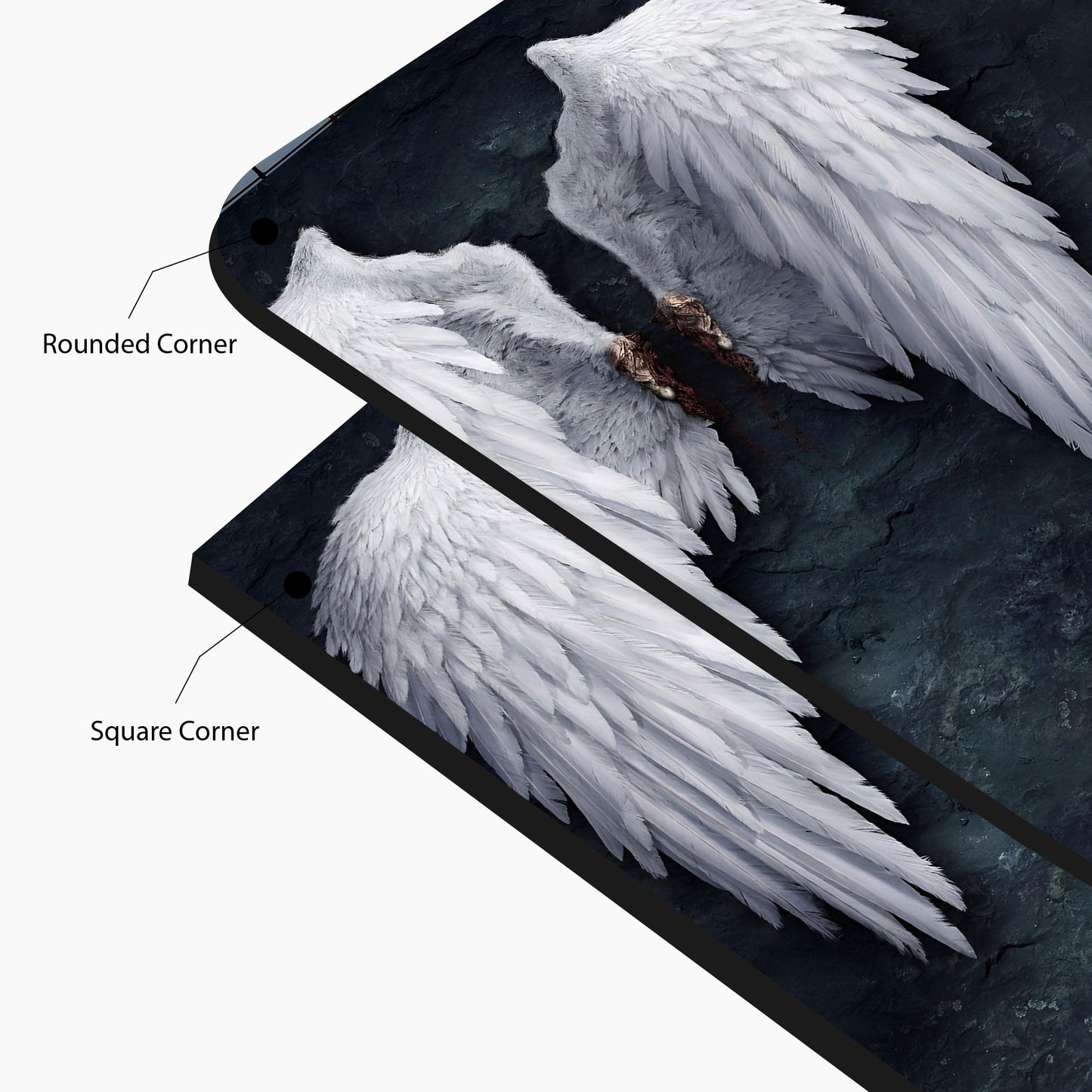 Guardian Angel Wings Faith Inspired Glass Wall Art