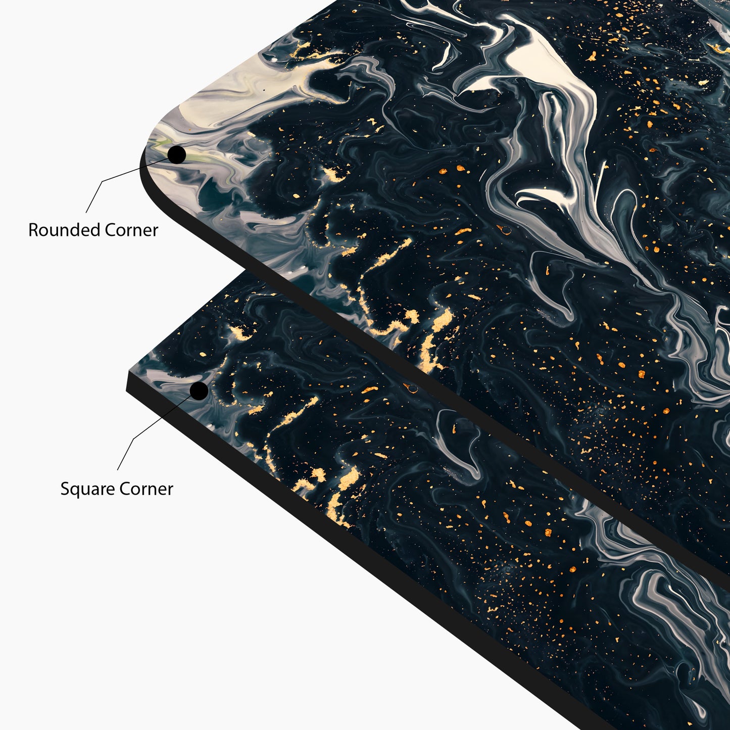 Celestial Marble Swirls Glass Wall Art