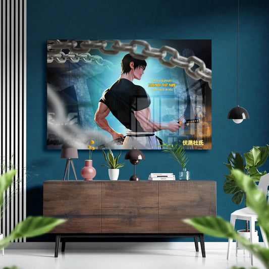 Toji Fushiguro Glass Wall Art