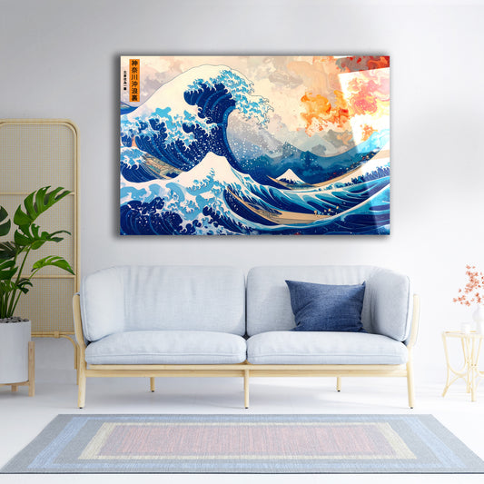 The Great Wave of Kanagawa Glass Art