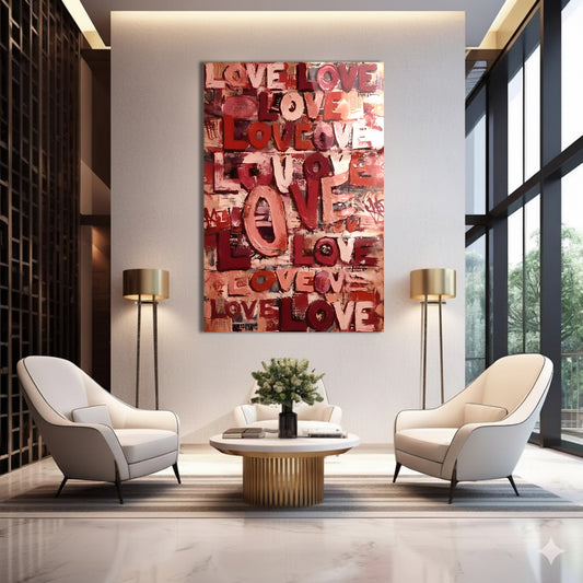 Layers of Love – Textured Abstract Glass Art