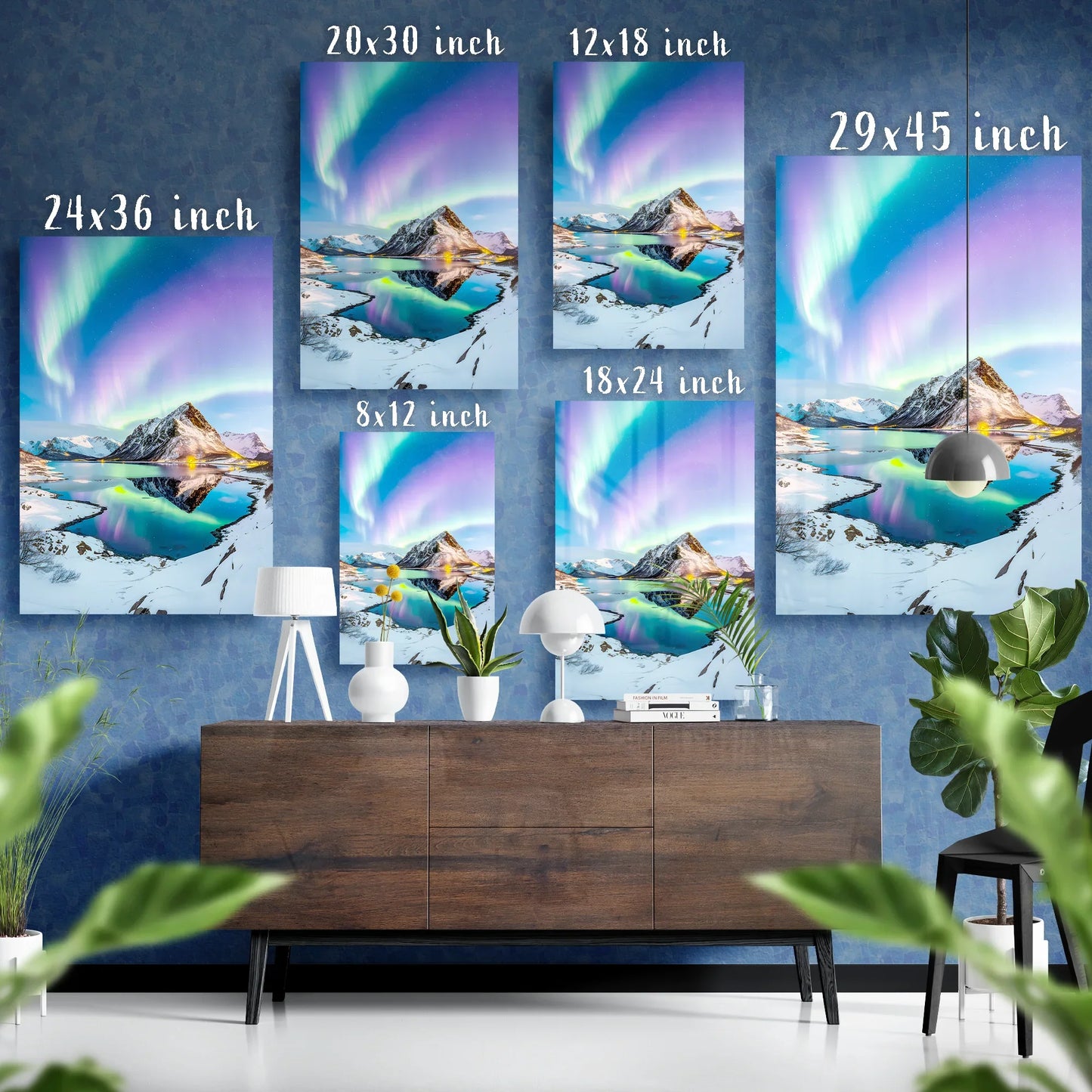 Heaven’s Veil – Lights of the North Glass Wall Art - Minteefy