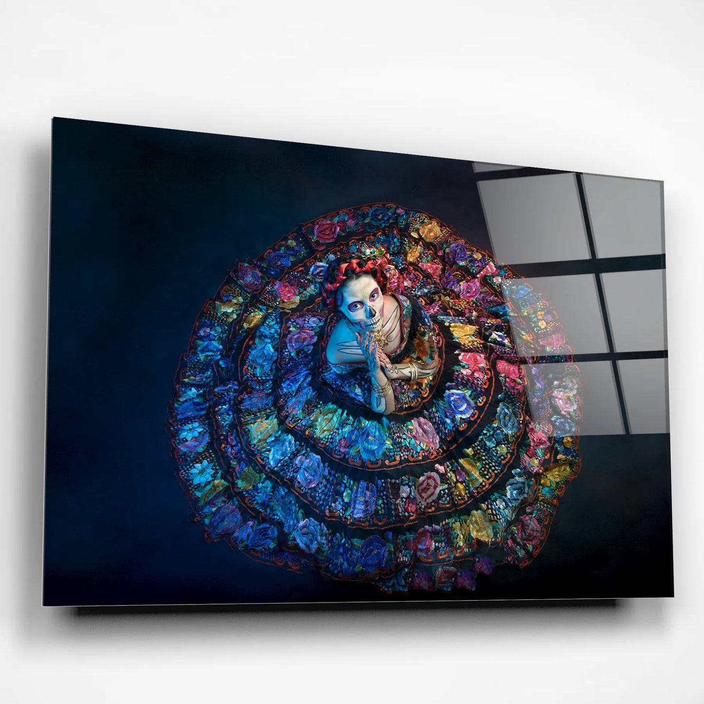 Psychedelic Spiral Glass Poster