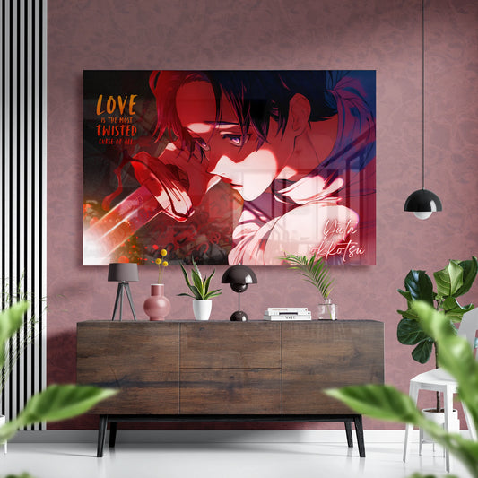 Yuta Okkotsu Twisted Love Curse Glass Wall Art