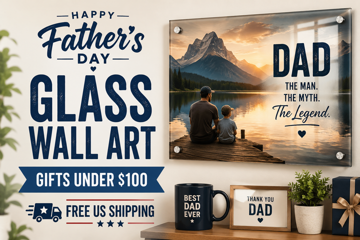 Father's Day Glass Art Gifts Under $100 — Free US Shipping
