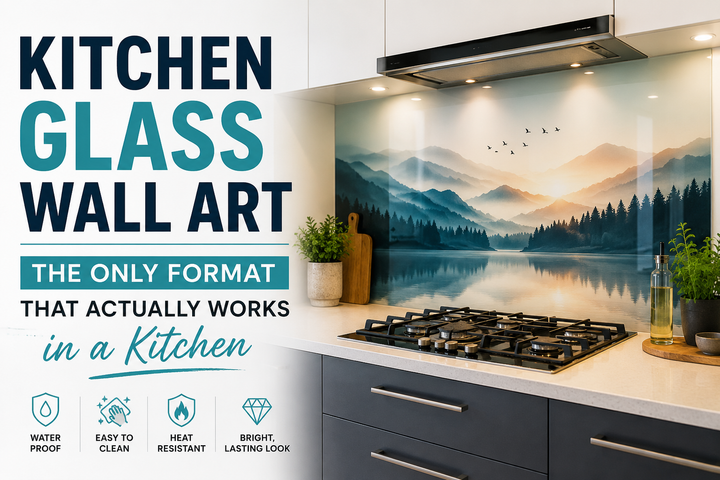 Kitchen Glass Wall Art — The Only Format That Actually Works in a Kitchen