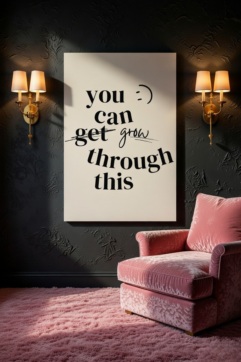 You Can Grow Through This Glass Wall Art