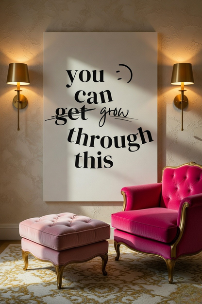 You Can Grow Through This Glass Wall Art