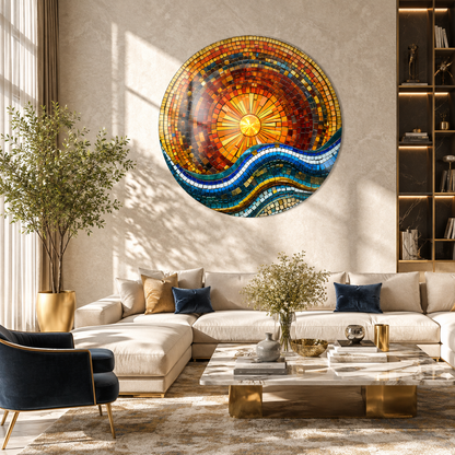 Stained Sun Glass Wall Art
