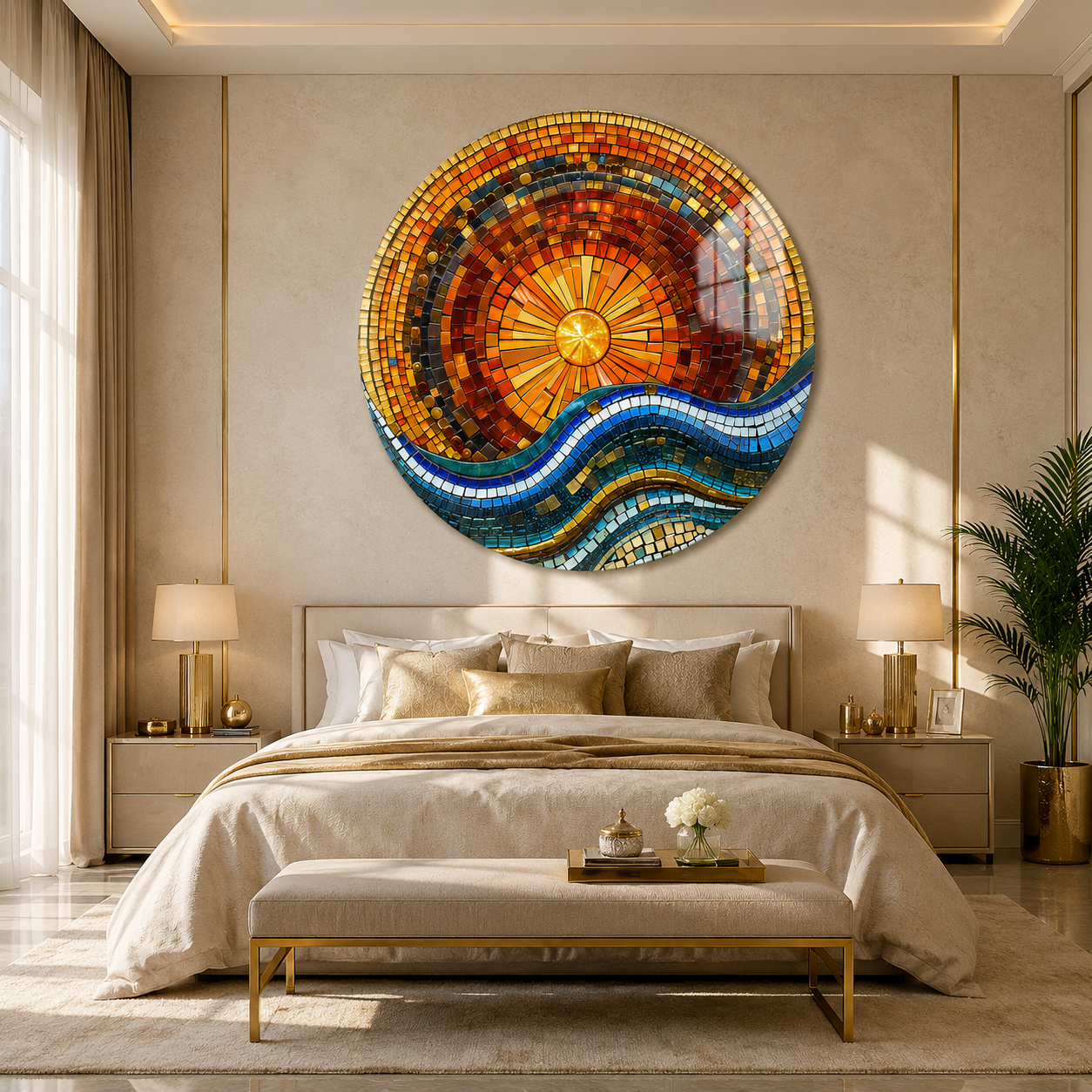Stained Sun Glass Wall Art