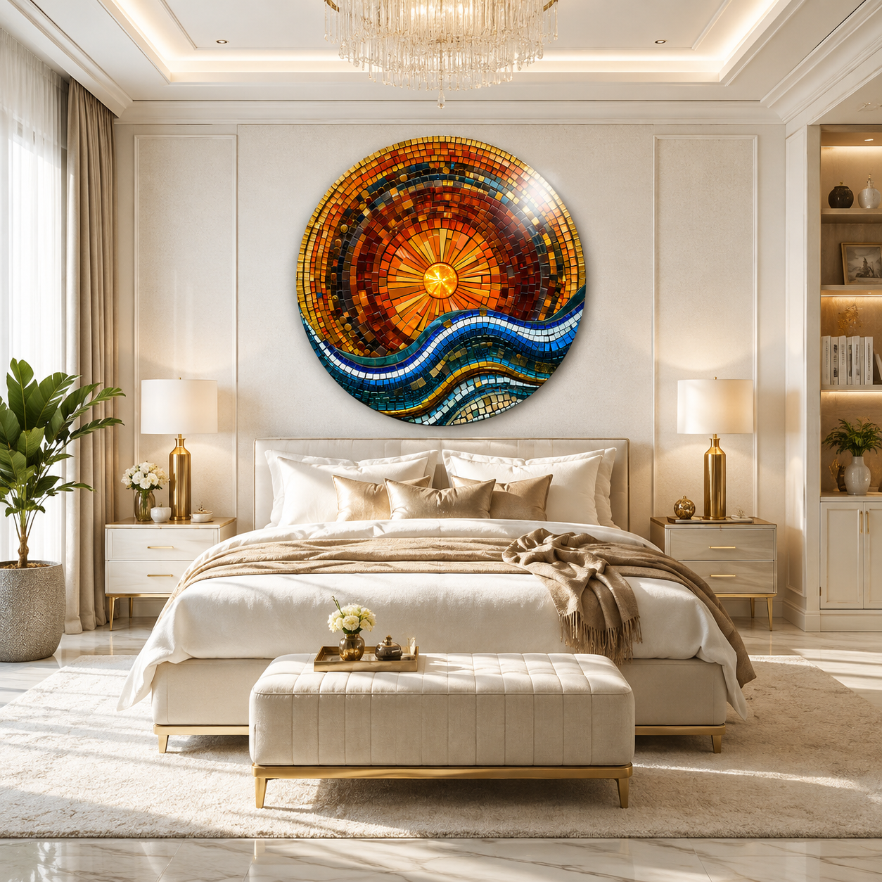Stained Sun Glass Wall Art