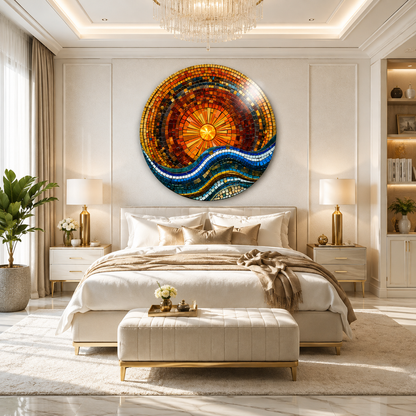 Stained Sun Glass Wall Art