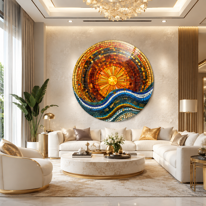 Stained Sun Glass Wall Art