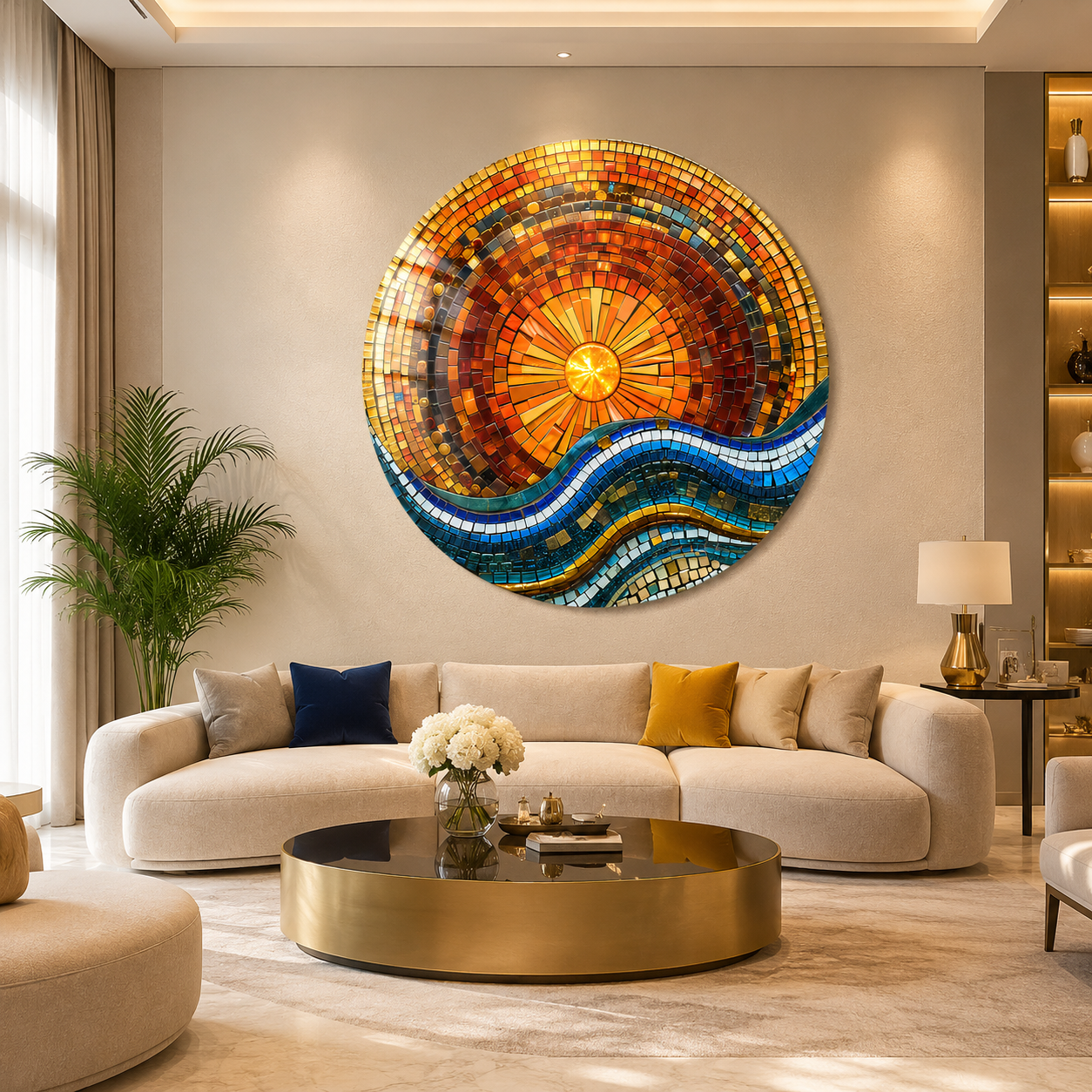 Stained Sun Glass Wall Art