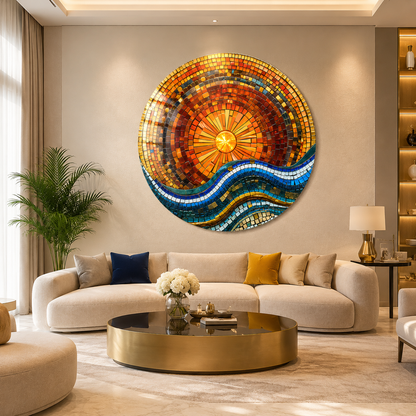 Stained Sun Glass Wall Art