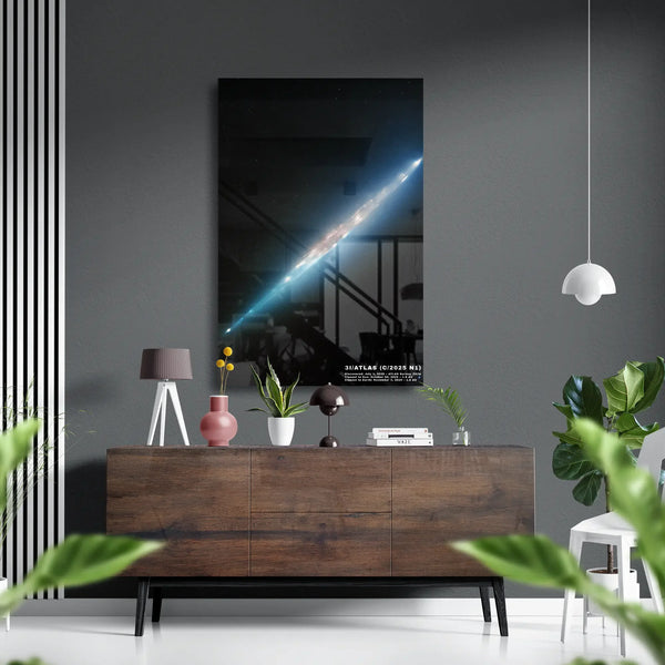 Atlas Cosmic Glass Wall Art – Premium Tempered Glass Print - Minteefy