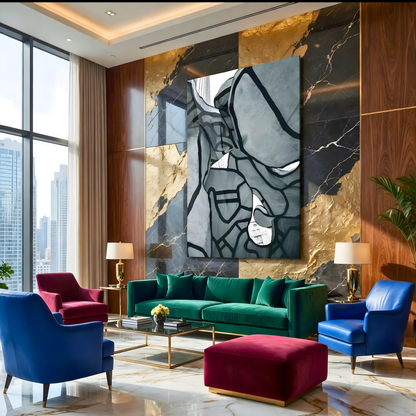 Abstract Marble Flow Glass Wall Art