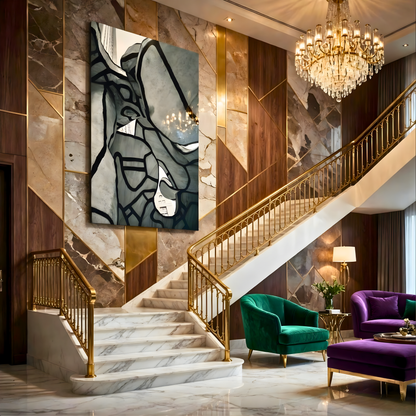 Abstract Marble Flow Glass Wall Art