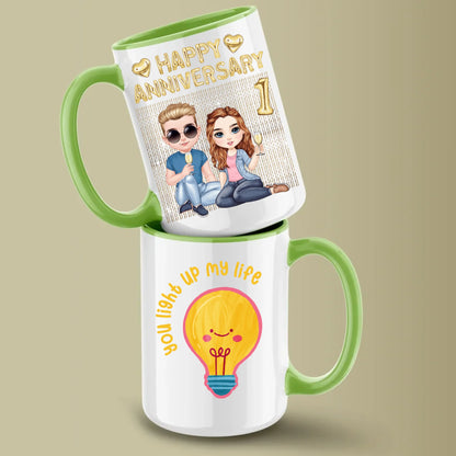 Glossy Two 15oz Mug Mockupgreen