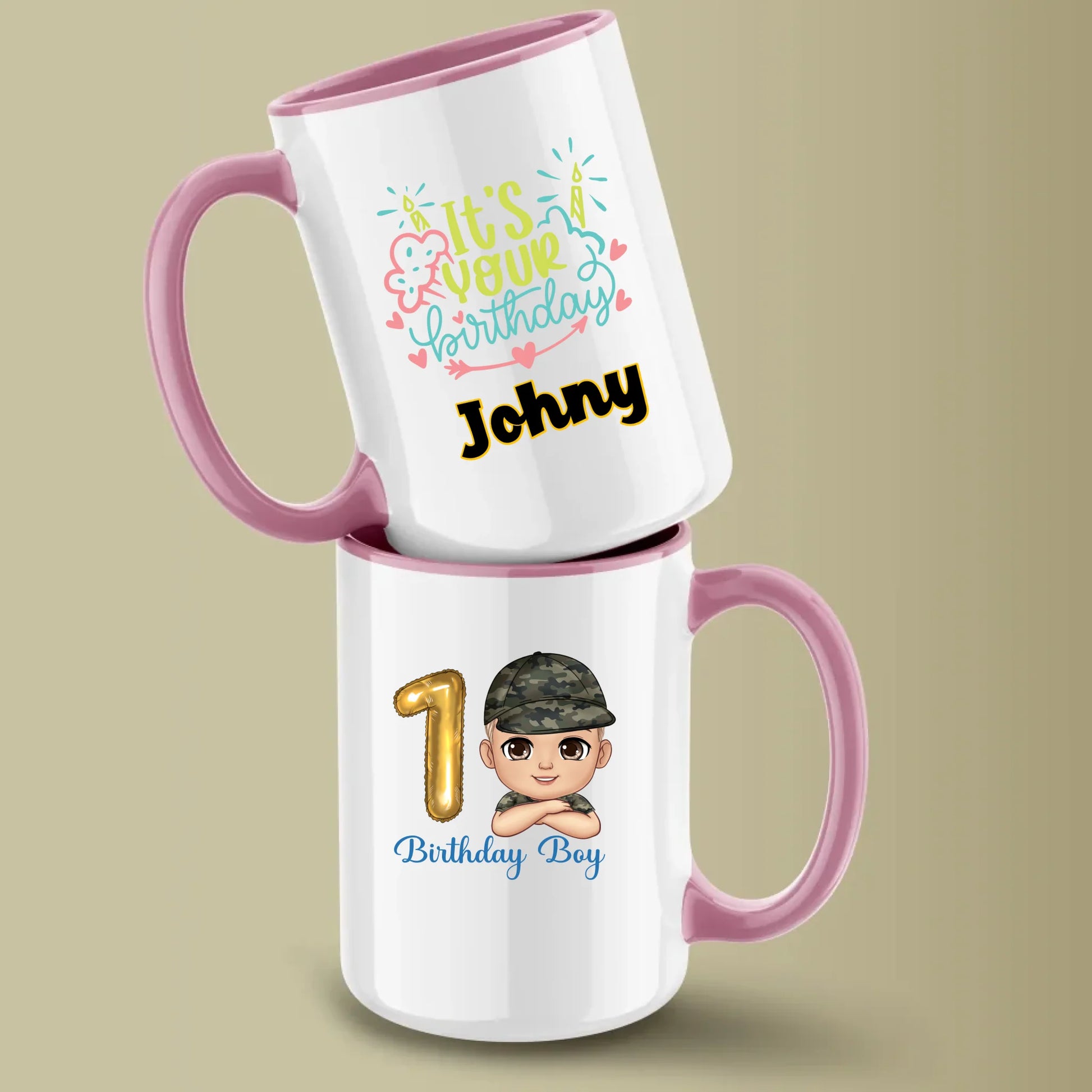 Glossy Two 15oz Mug Mockup pink
