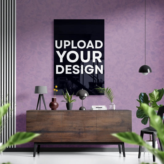 vertAluminium Metal Print (glossy) Mockup Scene by Creatsy