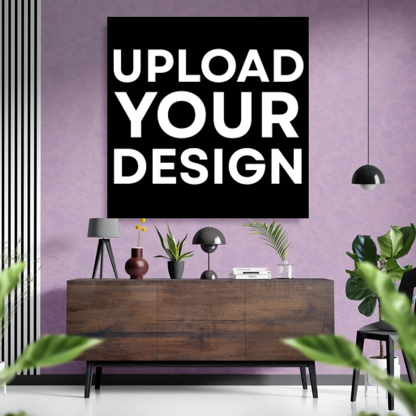 squareAluminium Metal Print (glossy) Mockup Scene by Creatsy