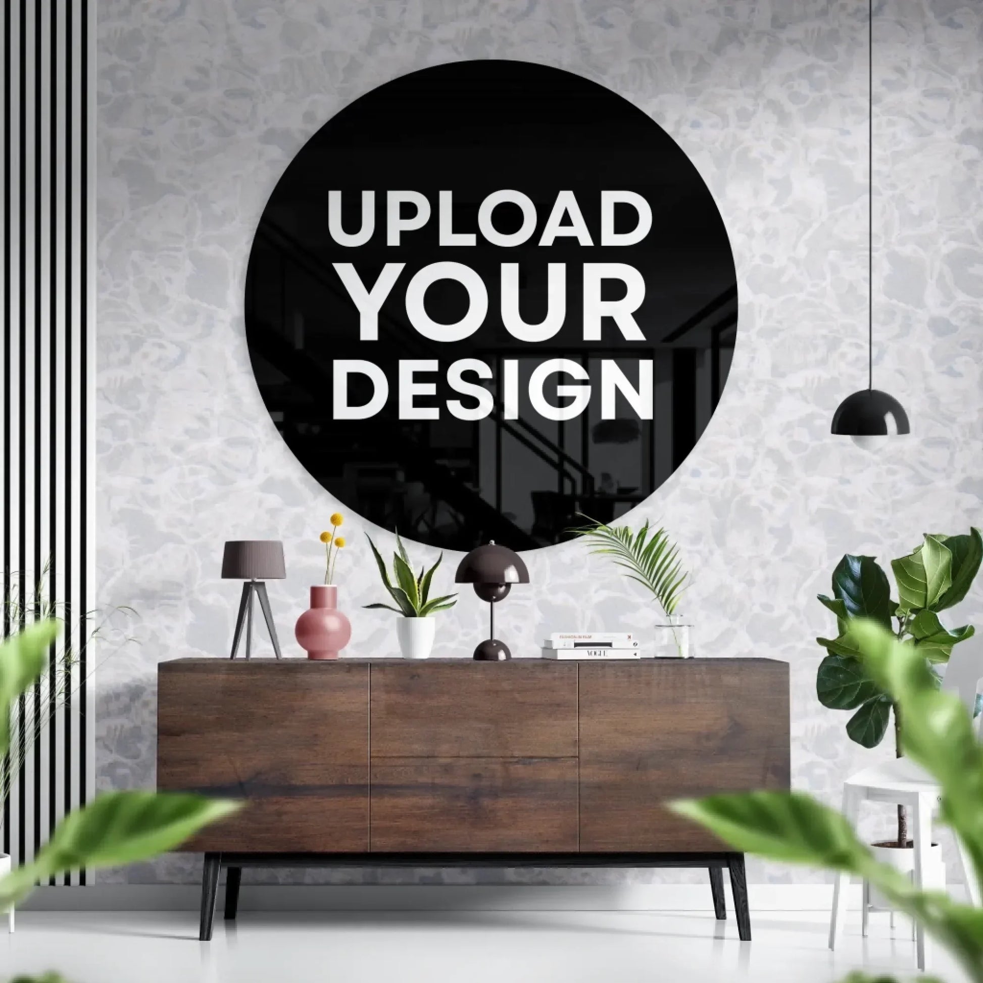Custom Round Glass Art – Personalized Glass Wall Decor.