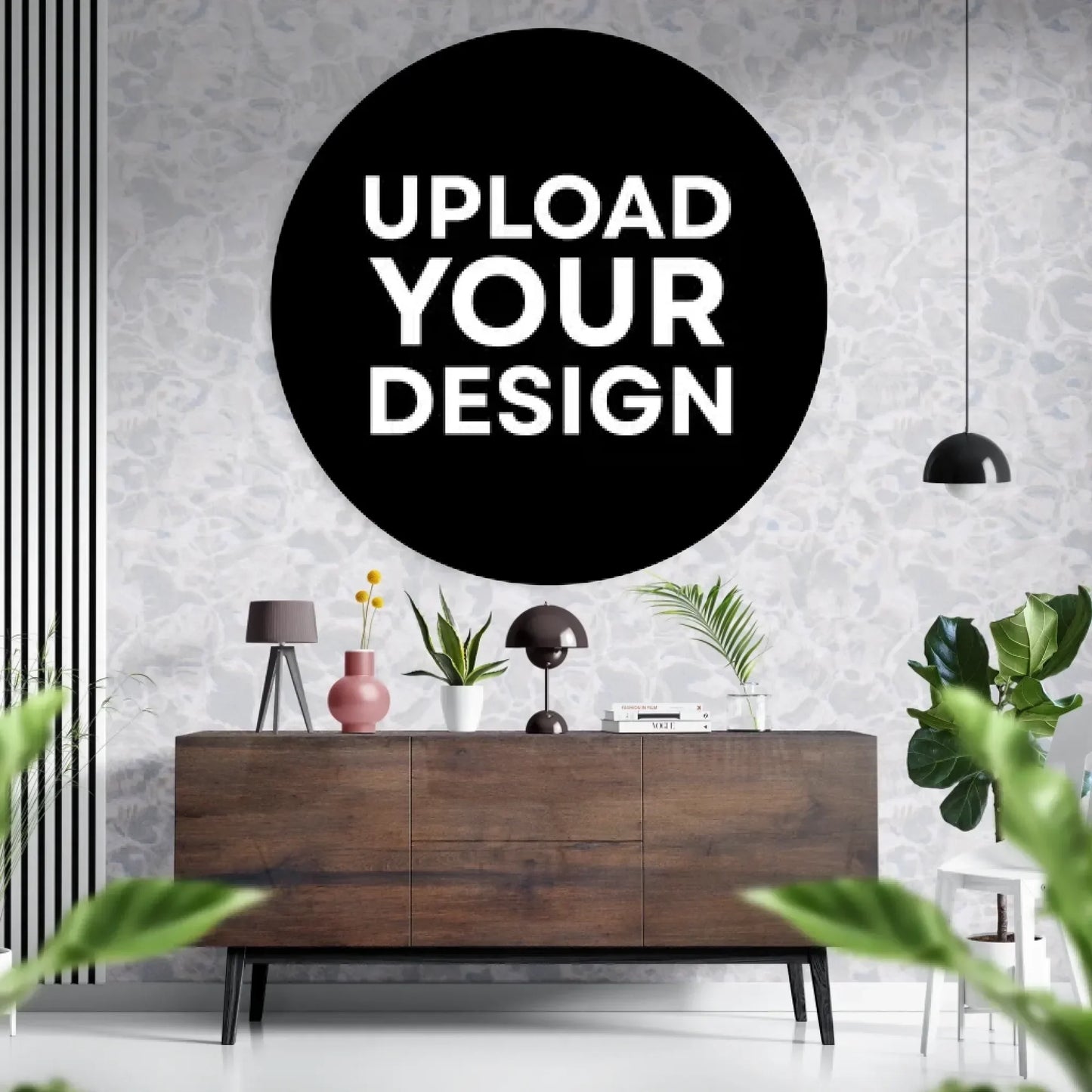 Custom Round Glass Art – Personalized Glass Wall Decor.