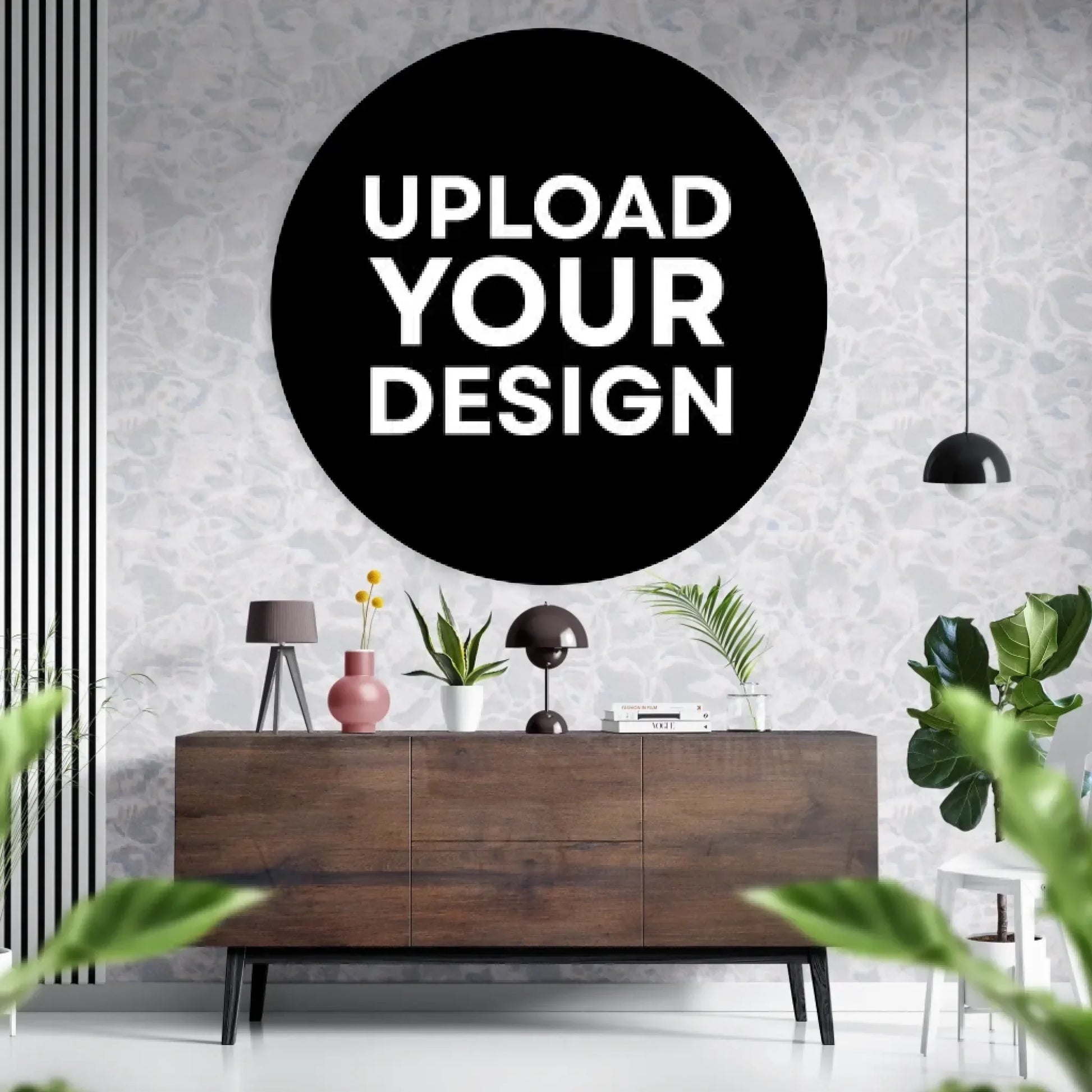 Custom Round Glass Art – Personalized Glass Wall Decor.