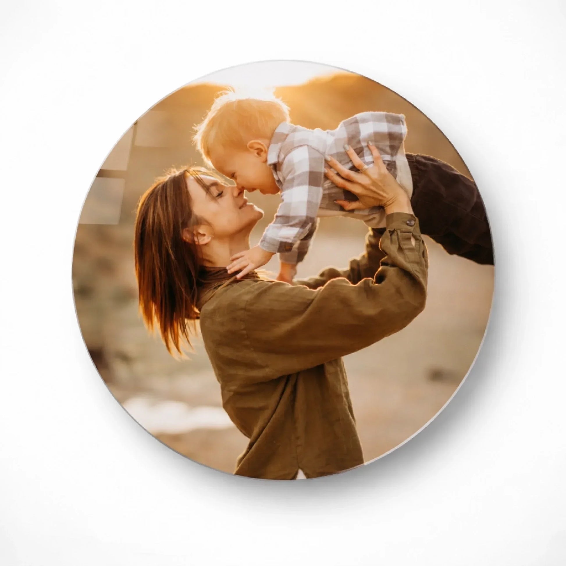 Custom Round Glass Art – Personalized Glass Wall Decor.