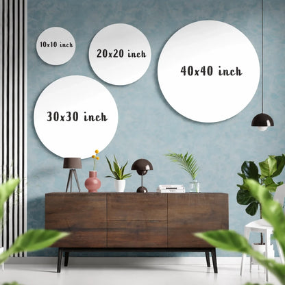 Custom Round Glass Art – Personalized Glass Wall Decor.