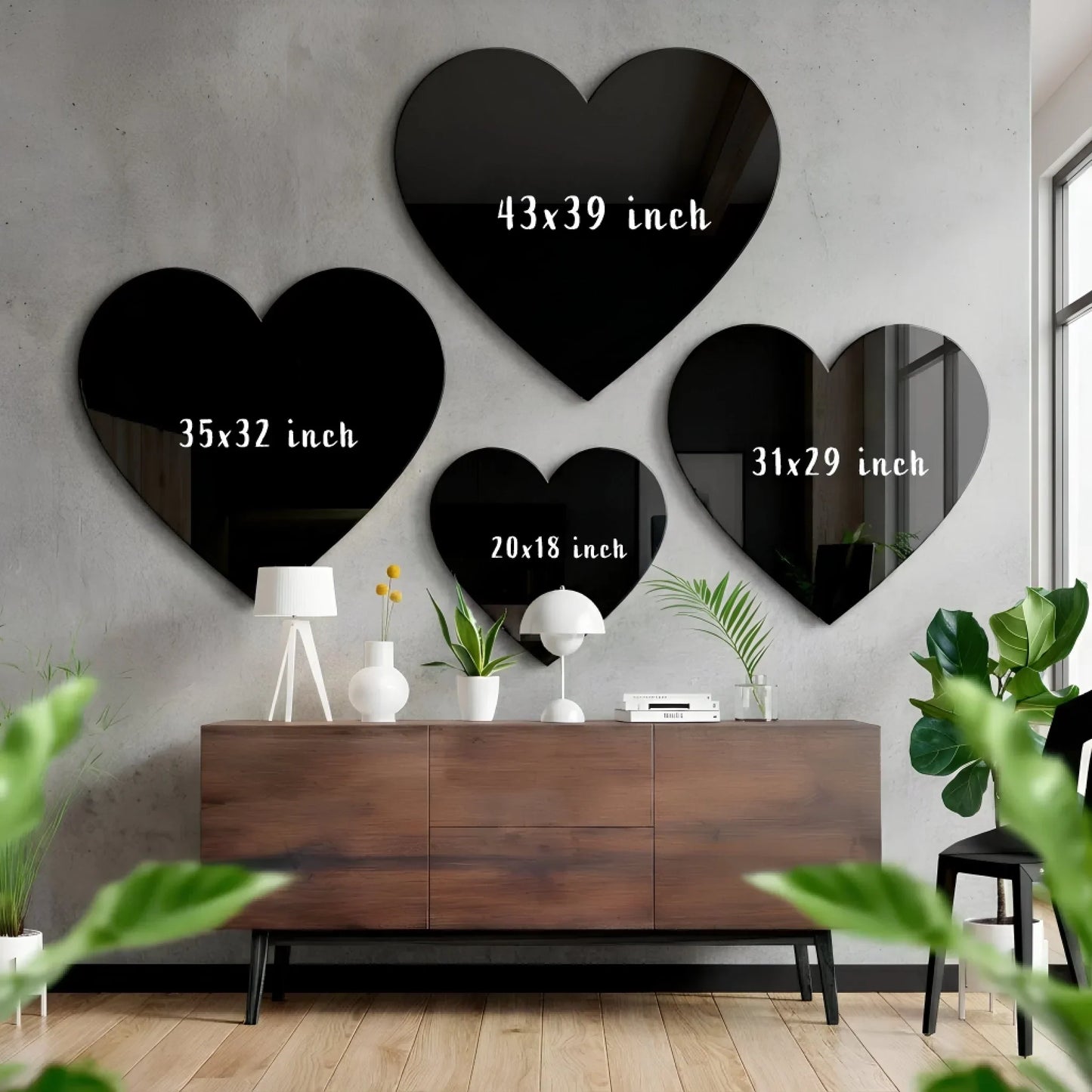Custom Heart Glass Art – Personalized Glass Wall Decor.