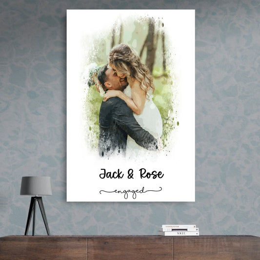 Custom Watercolor Glass Wall Art.