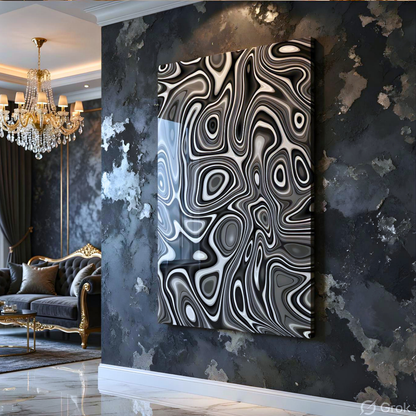 Liquid Marble Swirl Glass Wall Art