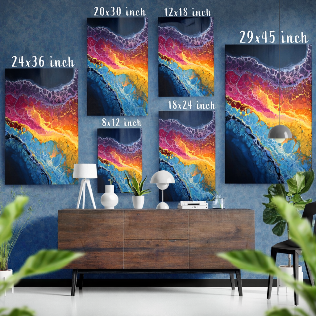 Inferno Tide Fluid Glass Poster